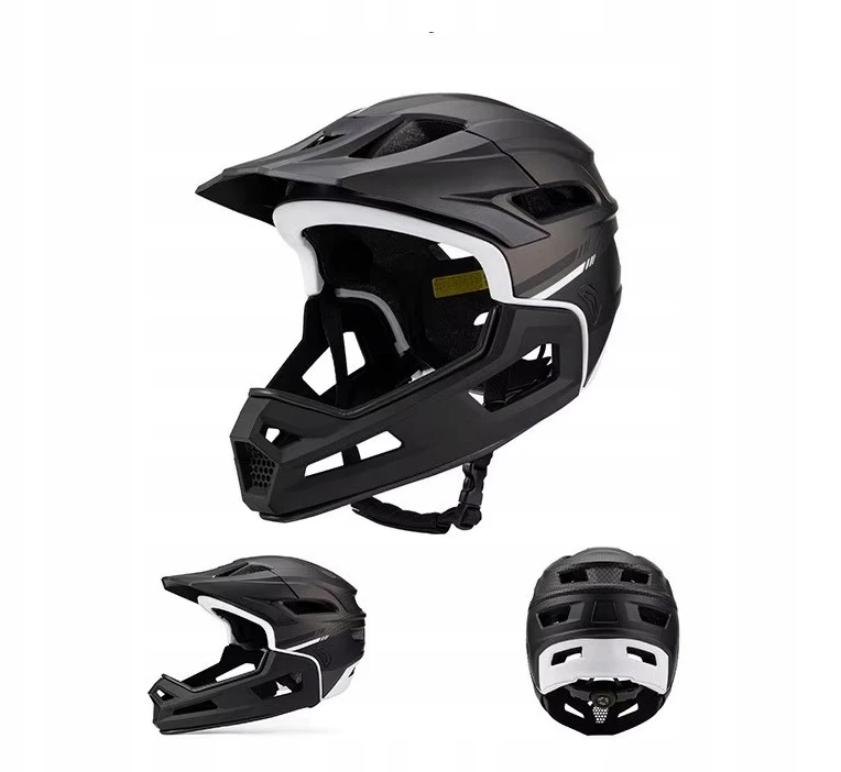 Bez Marki Visą veidą dengiantis MTB dviračio šalmas su nuimama viso veido burna 58-62 cm