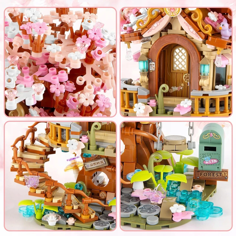 Bez Marki VYŠNĖ SU MINI FIGURĖLĖMIS, STATYBINĖS RINKINYS, STATYBINIS ŽAISLAS