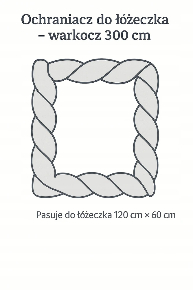 Bez Marki WARKOCZ Ochraniacz do łóżeczka Ochraniacz 300 cm Welur