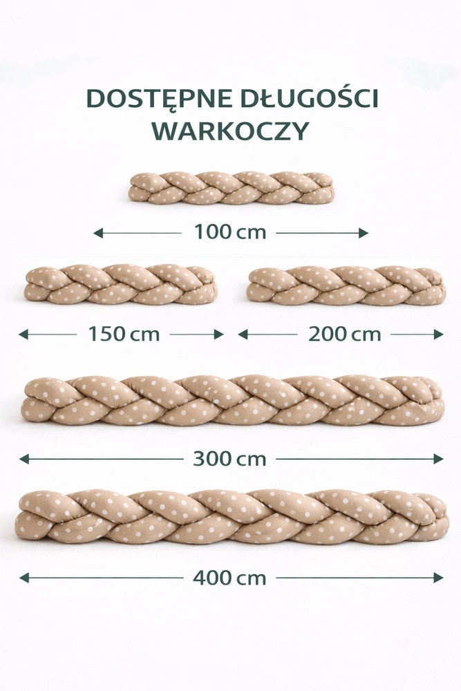 Bez Marki WARKOCZ Ochraniacz do łóżeczka Ochraniacz 300 cm Medvilnė