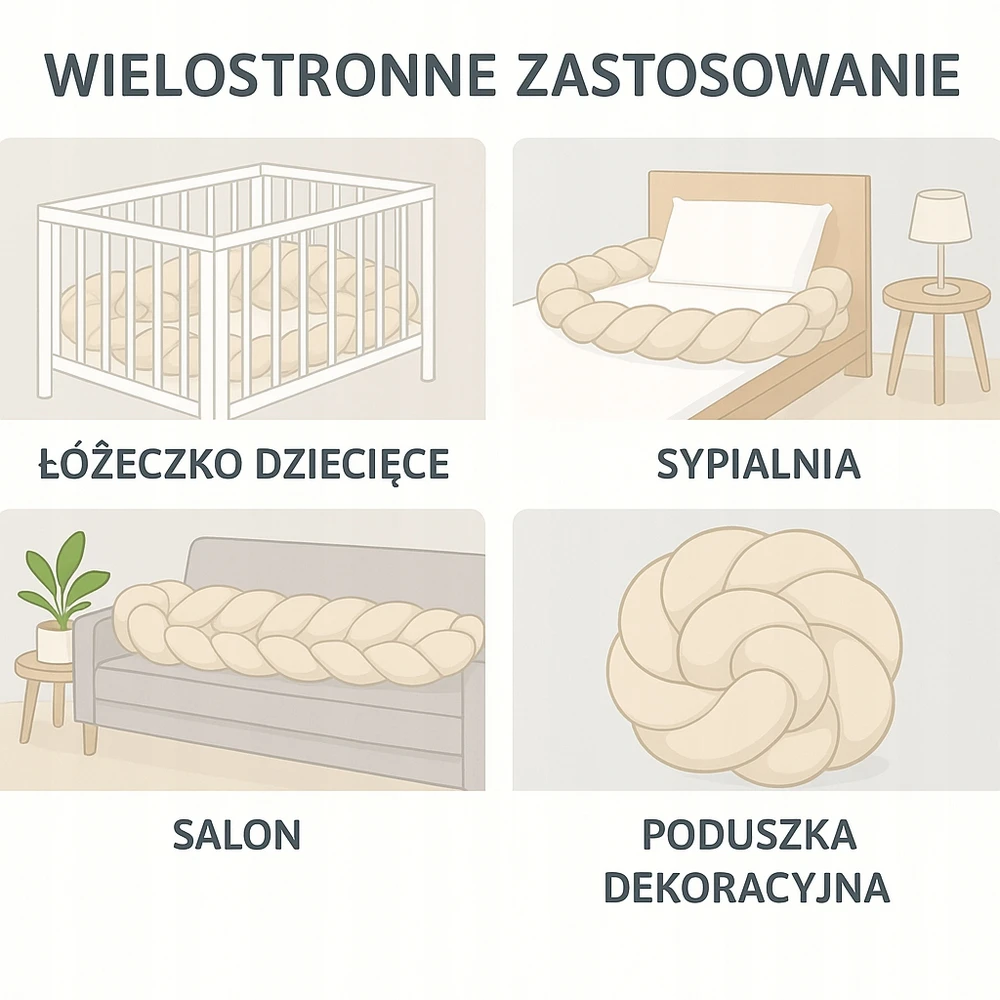 Bez Marki WARKOCZ Ochraniacz do łóżeczka Ochraniacz 120 cm Welur Róż