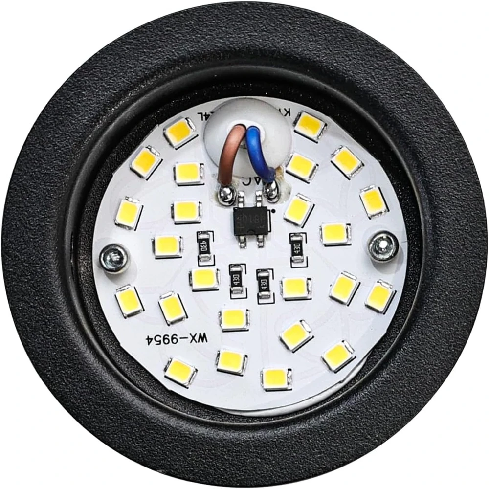 Bez Marki Wpuszczane Lampy Sufitowe LED Oczka Płaskie 12V 3000K Juoda 6,3 cm 3 vnt