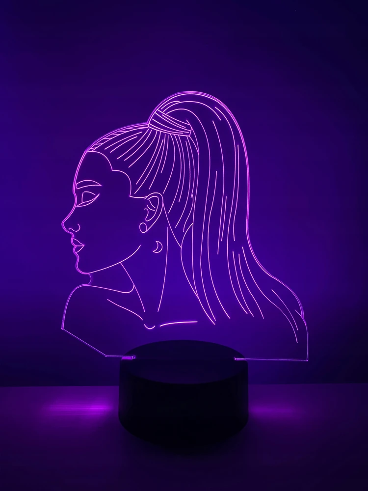 Bez Marki Xl 3d Led lempa Ariana Grande, 16 spalvų, su pulteliu
