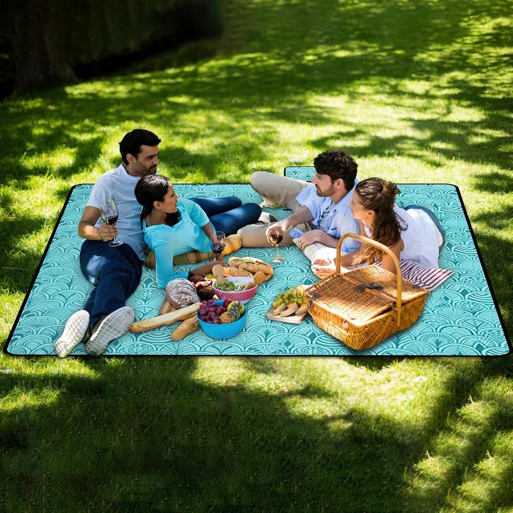 Bez Marki Xxl pledas 200x200cm, vandeniui atsparus, patogus paplūdimio ir iškylų pledas