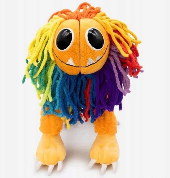 Bez Marki Yarnaby pliušinis žaislas, spalvingas liūtas iš Poppy Playtime 4, su magnetu, 25 cm