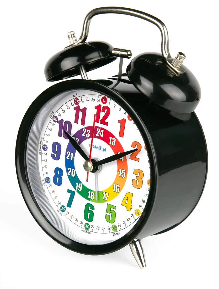 Bez Marki Žadintuvas retro vaikams do nauki godzin Nauczyciel czasu metalowy 14 cm G10