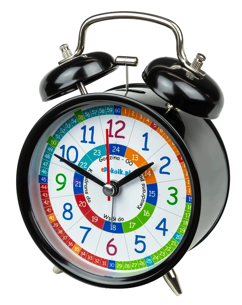 Bez Marki Žadintuvas retro vaikams do nauki godzin Nauczyciel czasu metalowy 14 cm G10