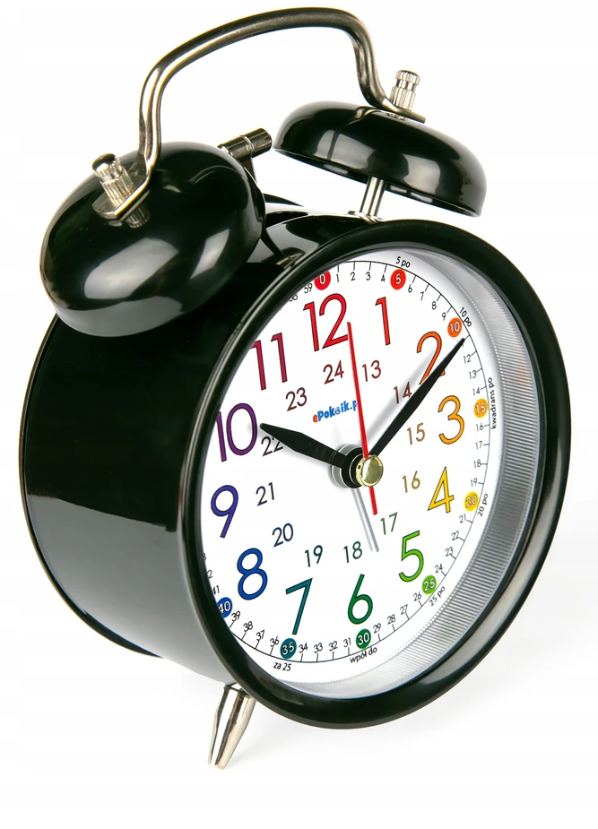 Bez Marki Žadintuvas retro vaikams do nauki godzin Nauczyciel czasu metalowy 14 cm G10
