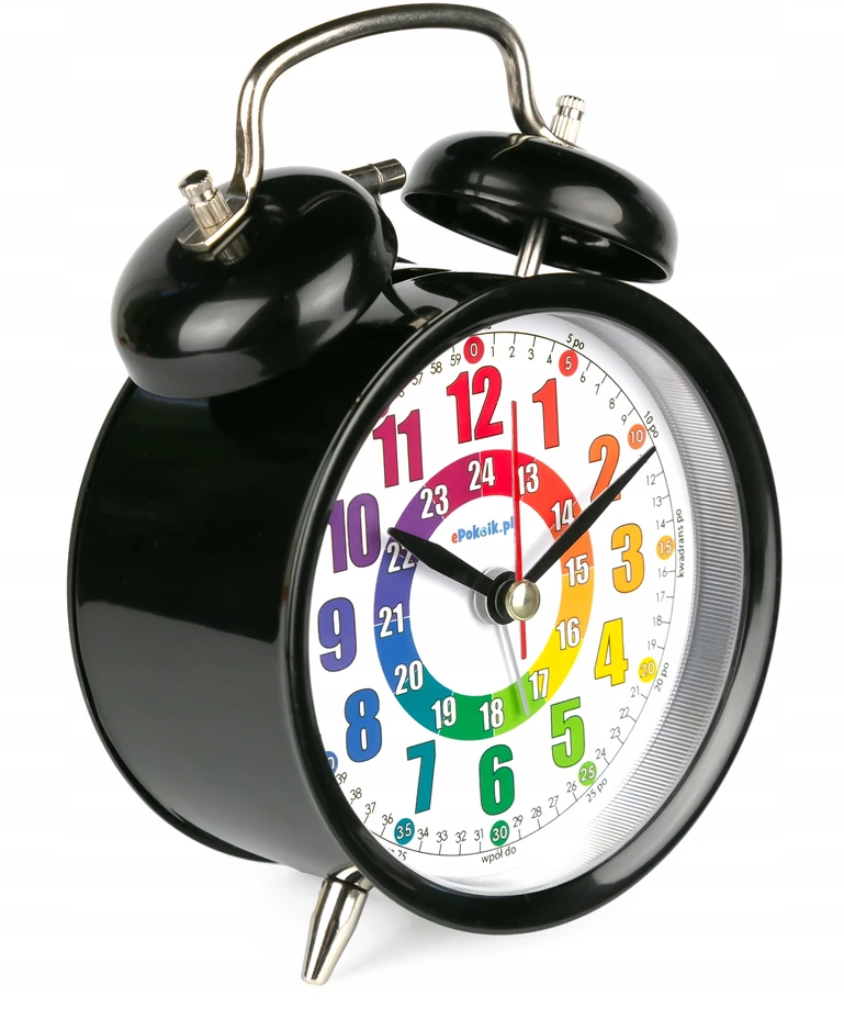 Bez Marki Žadintuvas retro vaikams do nauki godzin Nauczyciel czasu metalowy 14 cm G10