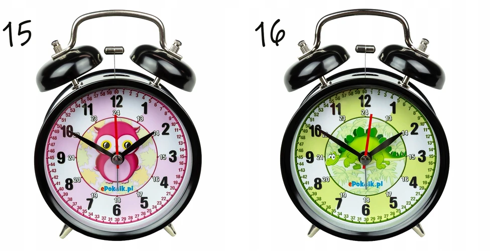 Bez Marki Žadintuvas retro vaikams do nauki godzin Nauczyciel czasu metalowy 14 cm G10