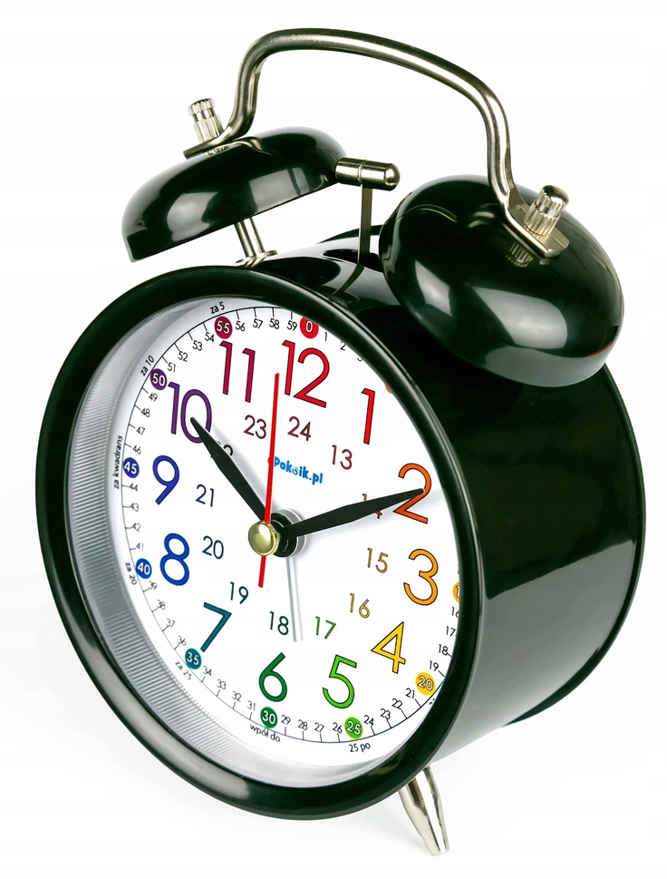 Bez Marki Žadintuvas retro vaikams do nauki godzin Nauczyciel czasu metalowy 14 cm G10