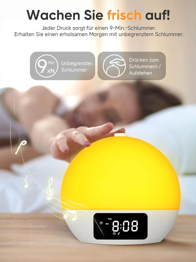 Bez Marki Žadintuvas świetlny Foryond YF-01 Bluetooth Projekcja RGB Baltas