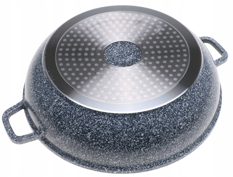 Bez Marki Žemas MARMULINIS PUODAS 32cm WOK Indukcija 5,5l 7070