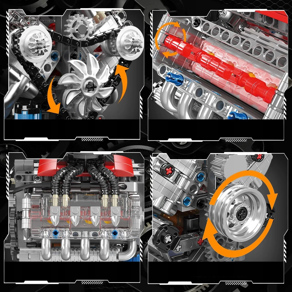 Bez Marki ZESTAWU SILNIKA V8 BLOKI BUDOWLANE, ZESTAWU SILNIKA V8 BLOKI BUDOWLANE
