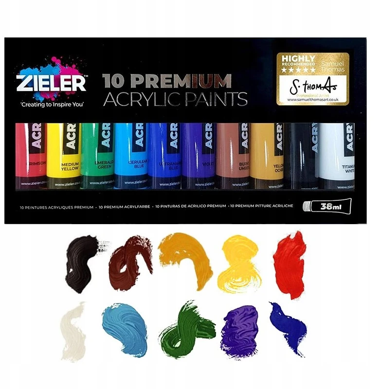 Bez Marki Zieler - Premium Acrylic Paint 10 vnt. (609299265)