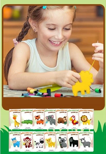 Bez Marki Zoo Felt gyvūnų siuvimo rinkiniai CREATIVE FELT UNICORNS SET