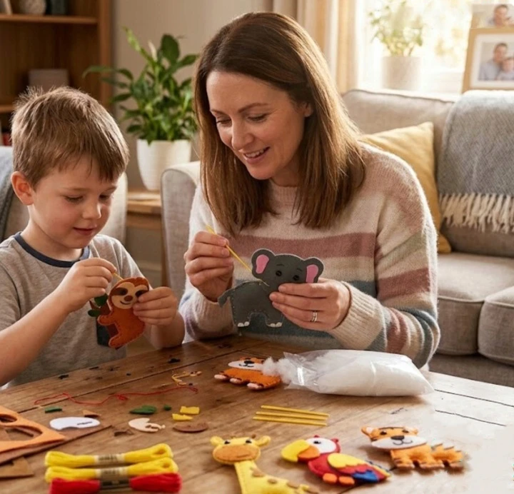 Bez Marki Zoo Felt gyvūnų siuvimo rinkiniai CREATIVE FELT UNICORNS SET