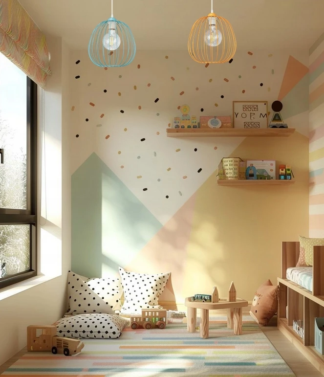 Bez Marki Żyrandol do pokoju dziecięcego PAJĄK DRUM lampa sufitowa wisząca lampy loft