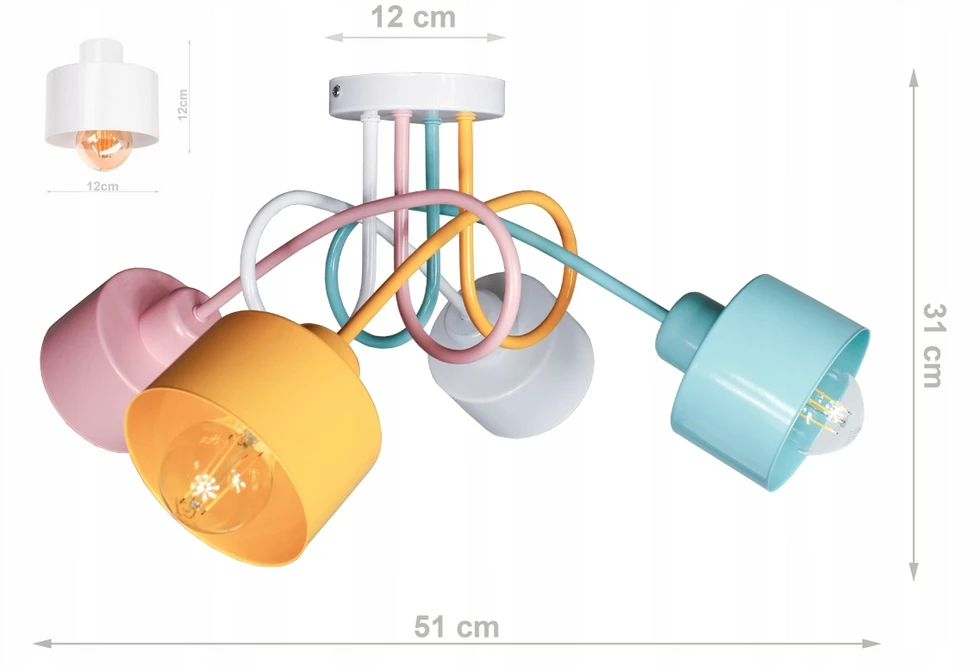 Pakabinamas šviestuvas Bez Marki Żyrandol do pokoju dziecięcego EDISON LOFT lampy sufitowe do pokoju spalva