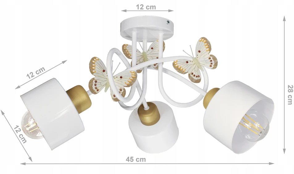 Bez Marki Żyrandol do pokoju dziecięcego LOFT GOLD lampa sufitowa wisząca balta led