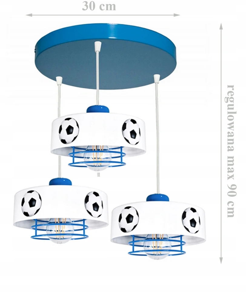 Bez Marki ŻYRANDOL LAMPA SUFITOWA MUNDIAL SPIRO mėlyna do pokoju dziecka led loft