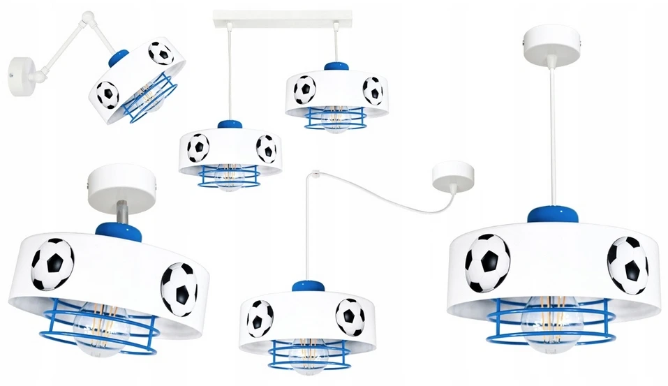 Bez Marki ŻYRANDOL LAMPA SUFITOWA MUNDIAL SPIRO mėlyna do pokoju dziecka led loft