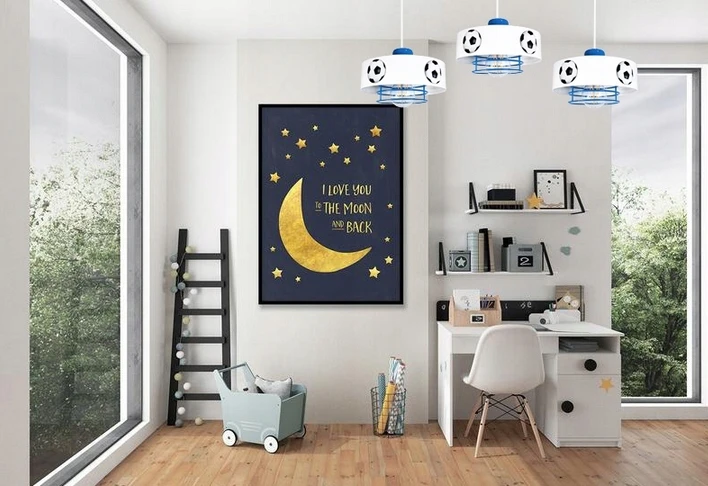 Bez Marki ŻYRANDOL LAMPA SUFITOWA MUNDIAL SPIRO mėlyna do pokoju dziecka led loft