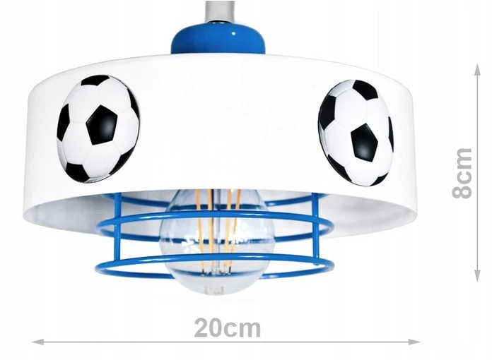 Bez Marki ŻYRANDOL LAMPA SUFITOWA MUNDIAL SPIRO mėlyna do pokoju dziecka led loft