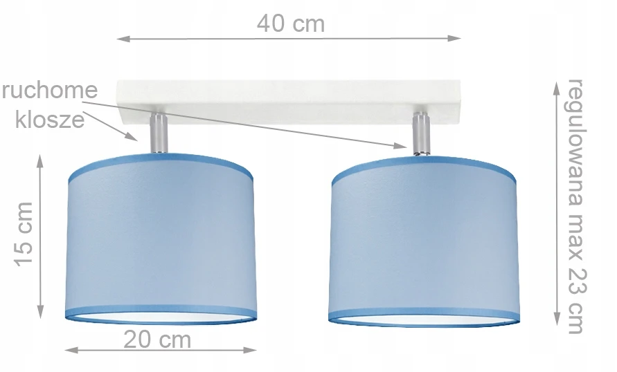 Bez Marki Żyrandol lampa sufitowa plafon ABAŻUR żyrandole balta mėlyna lampy loft
