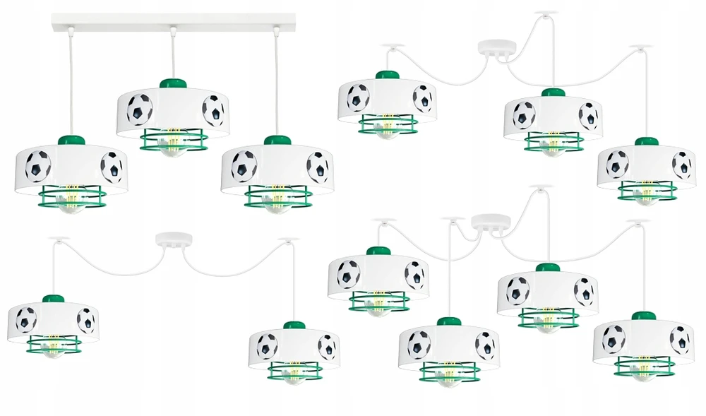Bez Marki ŻYRANDOL LAMPA SUFITOWA WISZĄCA MUNDIAL PIŁKI LED