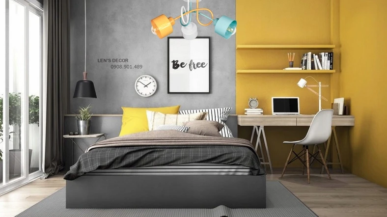 Bez Marki Żyrandol lampa sufitowa wisząca EDISON LOFT geltona miętowy balta młodzieżowa