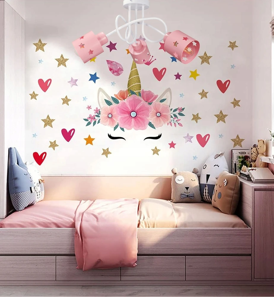 Bez Marki ŻYRANDOL LAMPA SUFITOWA WISZĄCA EDISON STARLET Baltai ROŽINĖ można LED