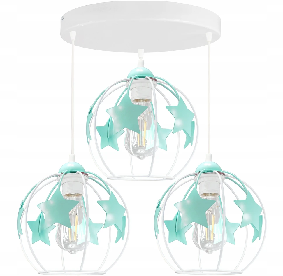 Bez Marki ŻYRANDOL LAMPA SUFITOWA WISZĄCA STAR DO POKOJU DZIECIĘCEGO NOWOCZESNA LED