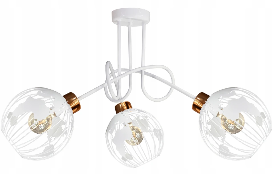 Pakabinamas šviestuvas Bez Marki ŻYRANDOL LAMPA SUFITOWA WISZĄCA EDISON BALTA DO POKOJU DZIECIĘCEGO LAMPY