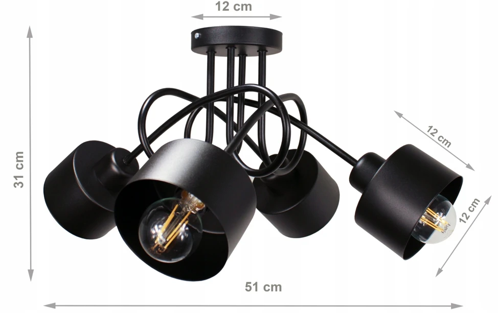 Bez Marki Żyrandol lampa sufitowa wisząca EDISON LOFT lampy sufitowe do salonu loft