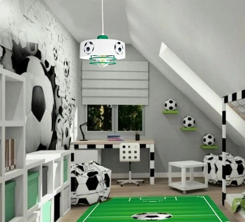 Bez Marki ŻYRANDOL LAMPA SUFITOWA WISZĄCA MUNDIAL PIŁKI LED