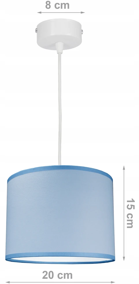 Bez Marki ŻYRANDOL LAMPA WISZĄCA SUFITOWA ABAŻUR Mėlynas