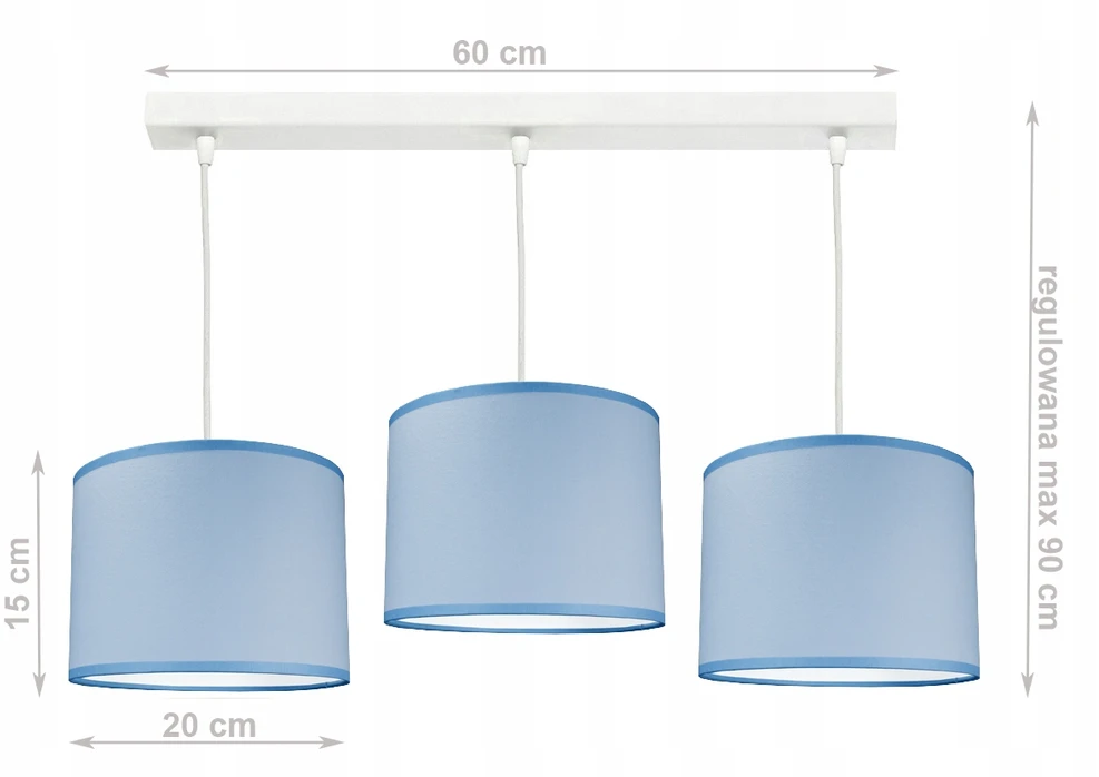 Bez Marki Żyrandol plafon lampa sufitowa ABAŻUR mėlyna balta lampy sufitowe loft