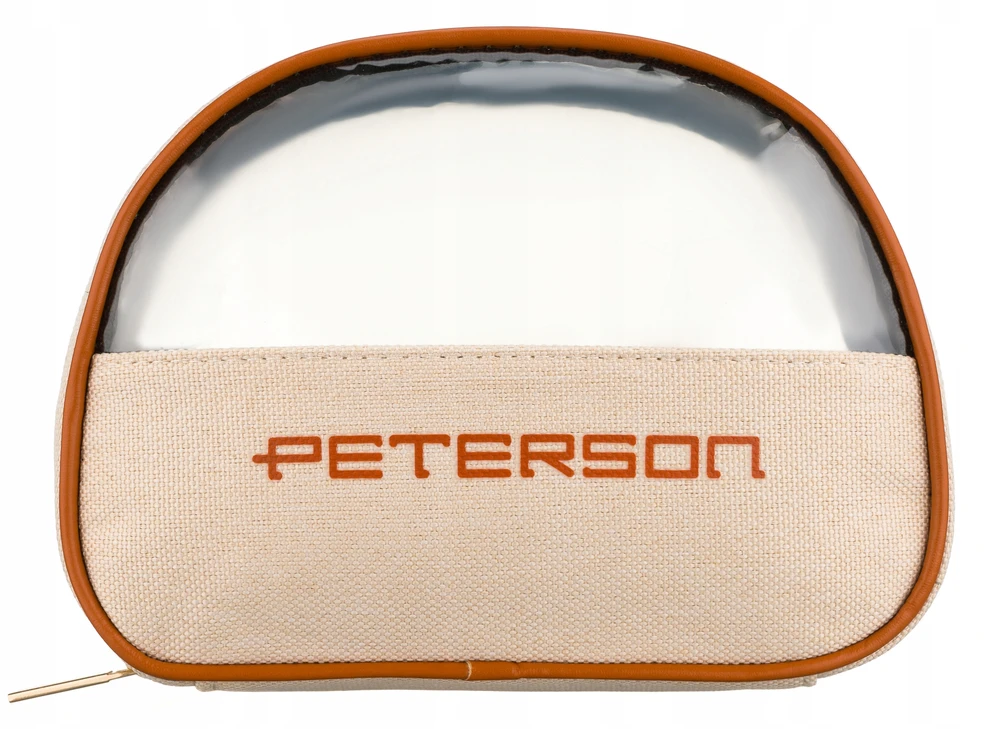 Smėlio ir rudos spalvos sintetinė kosmetinė su permatomu langeliu Peterson RT22