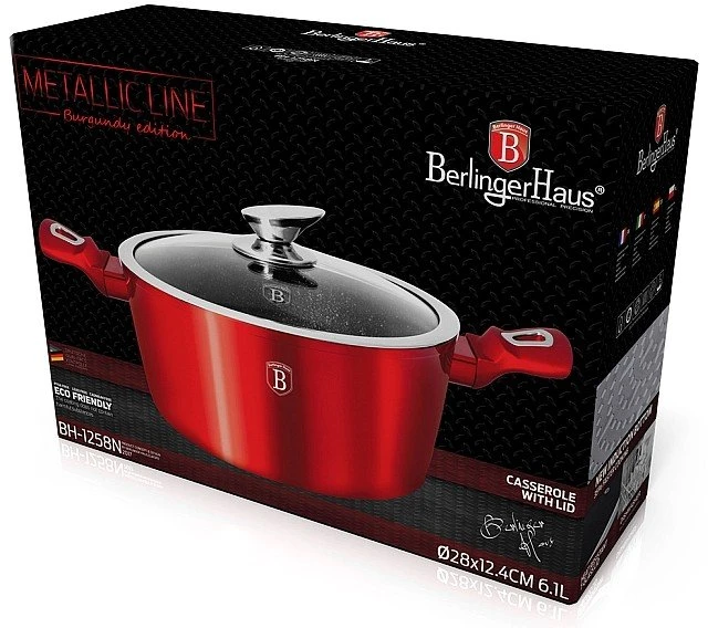 BH-1258N - Granito puodas 28 cm Berlinger Haus Burgundy Line