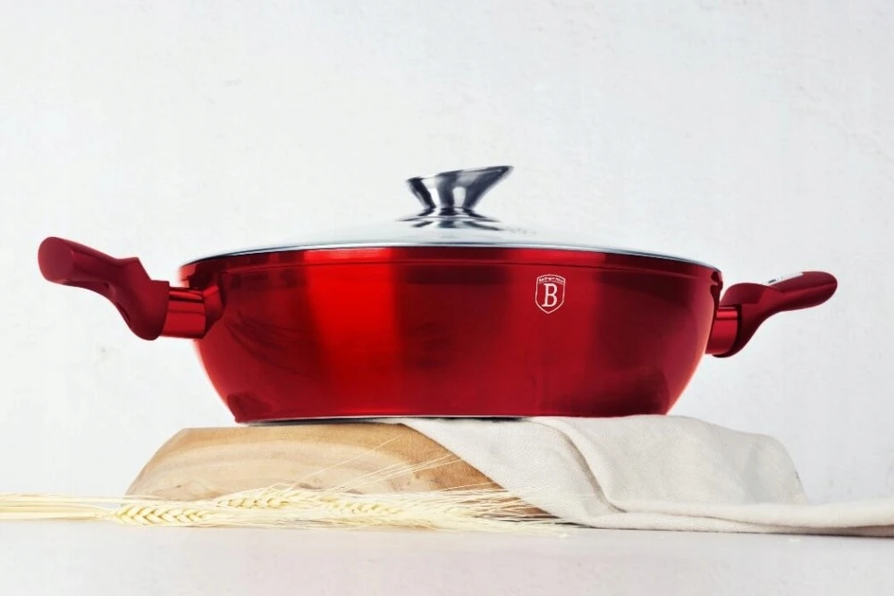BH-1264N - Žemas granitinis puodas 32 cm 4,9 l Berlinger Haus Burgundy Line