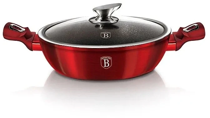 BH-1264N - Žemas granitinis puodas 32 cm 4,9 l Berlinger Haus Burgundy Line