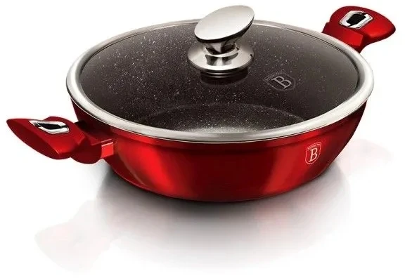 BH-1264N - Žemas granitinis puodas 32 cm 4,9 l Berlinger Haus Burgundy Line