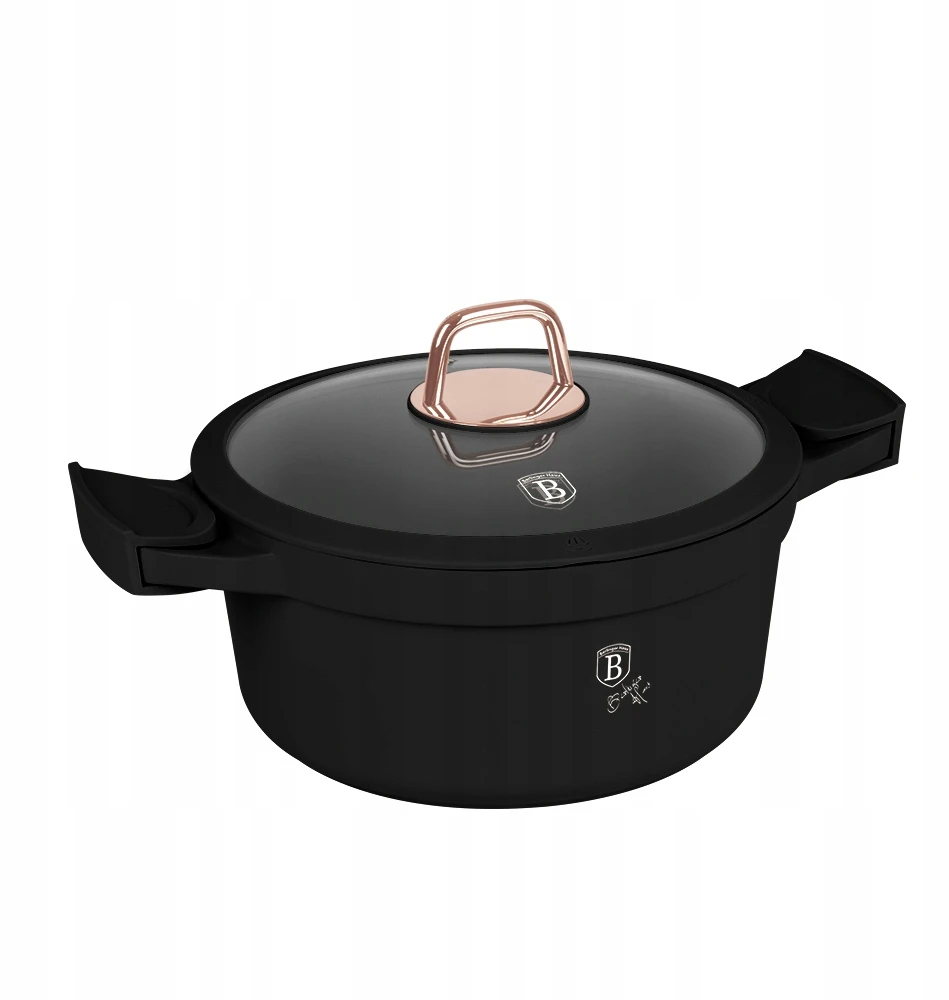 BH-1457 - Granito vazonas 24 cm Berlinger Haus Juodas Rose kolekcija