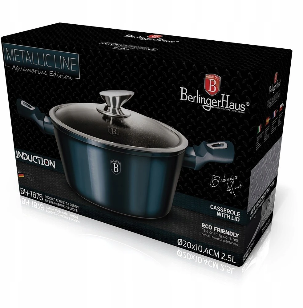 BH-1878 - Granito puodas 20 cm 2,5 l Berlinger Haus Aquamarine Line