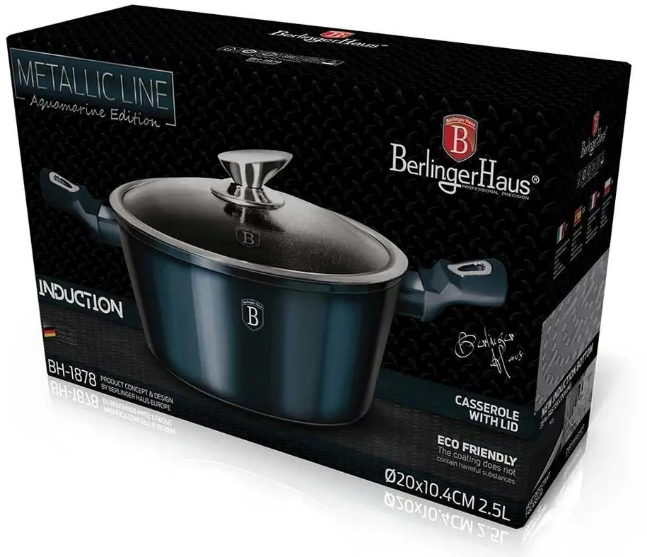 BH-1879 - Granito puodas 24 cm 4,1 l Berlinger Haus Aquamarine Line