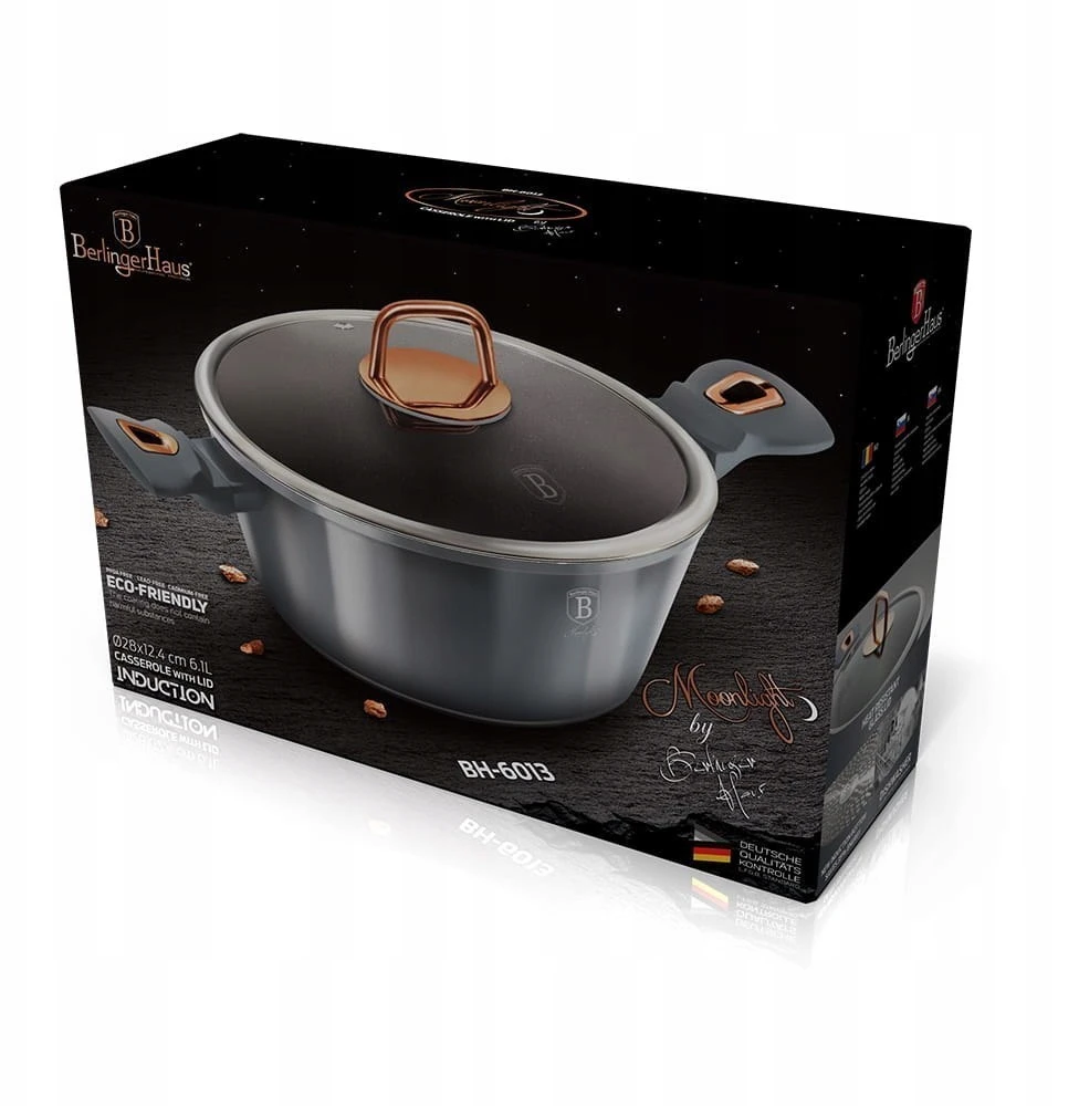 BH-6013 - Titano puodas 28 cm 6,1 l Berlinger Haus Moonlight Edition