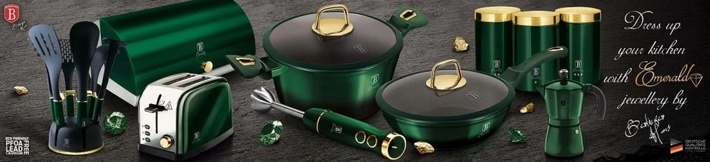 BH-6058 - Titano puodas 24 cm Berlinger Haus Emerald Line
