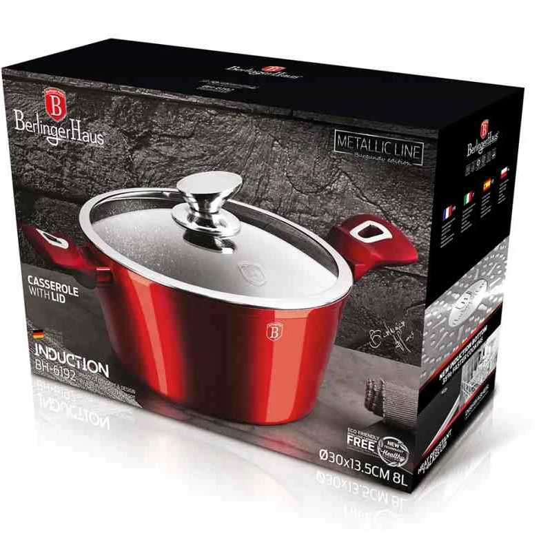 BH-6192 - Granito puodas 8 l 30 cm Berlinger Haus Burgundy Line