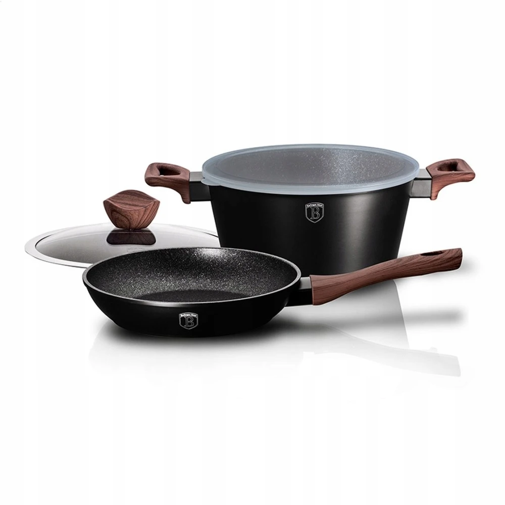 BH-6782 - Puodas ir keptuvė 24 cm Berlinger Haus Ebony Rosewood kolekcija